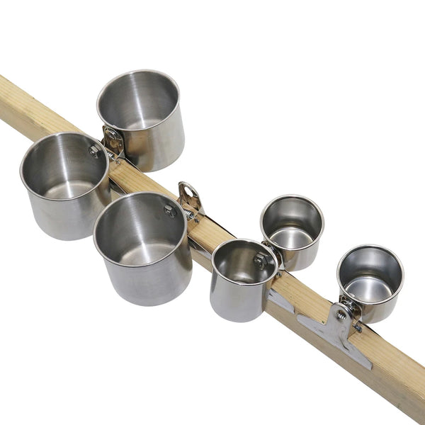 Stainless Steel Bird Feeding Cups