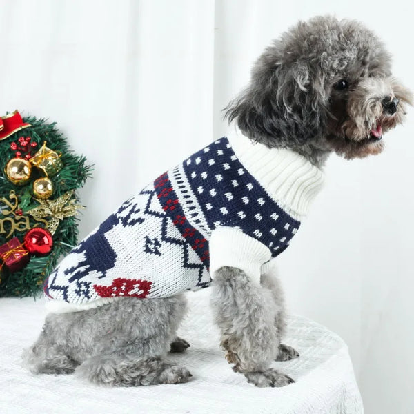 Festive Wool Dog Sweater