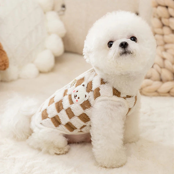 Bear Print Plush Sweater