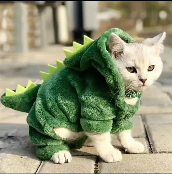 Dinosaur Fleece Pet Hoodie
