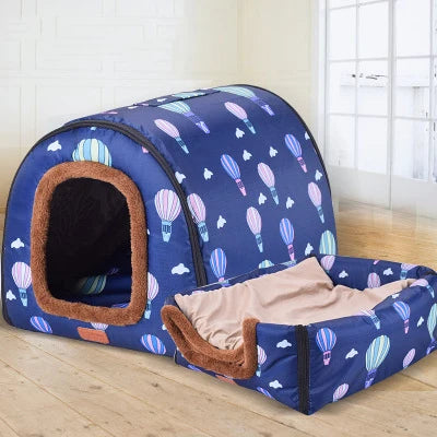 Foldable Coral Fleece Kennel