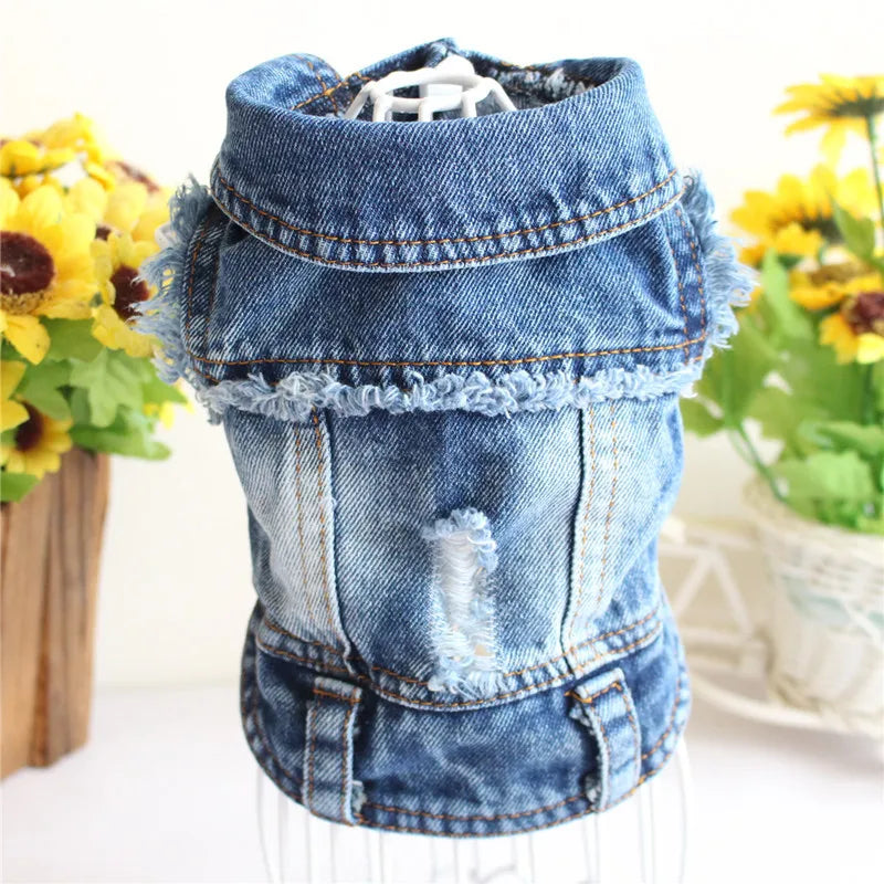 Casual Denim Cat Vest