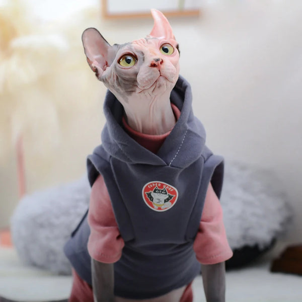 Sphynx Fleece Cat Hoodie
