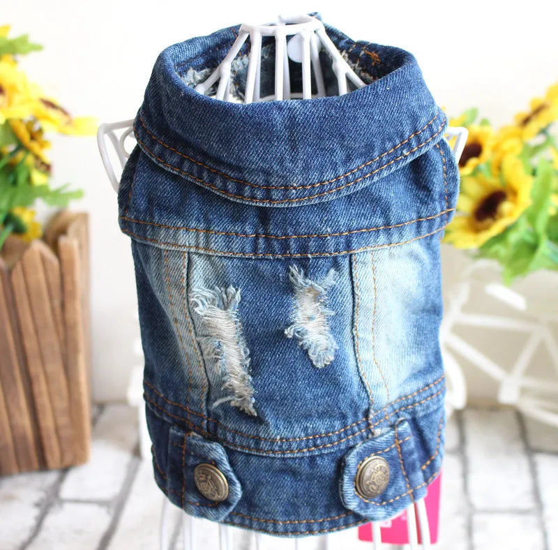Casual Denim Cat Vest