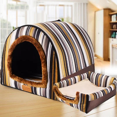Foldable Coral Fleece Kennel