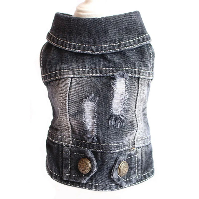 Casual Denim Cat Vest