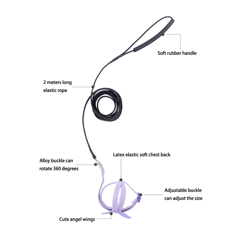 Adjustable Parrot Harness Leash