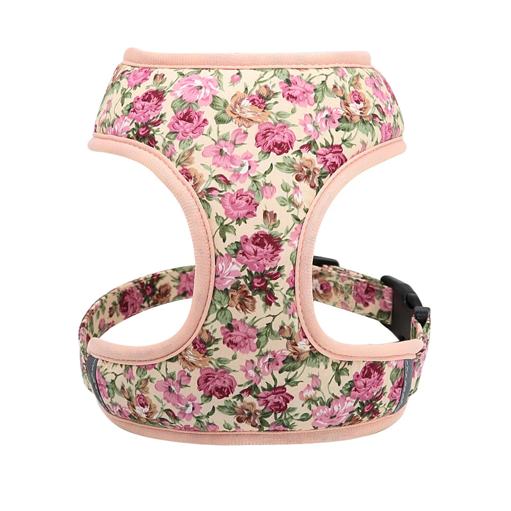 Breathable Floral Harness Set