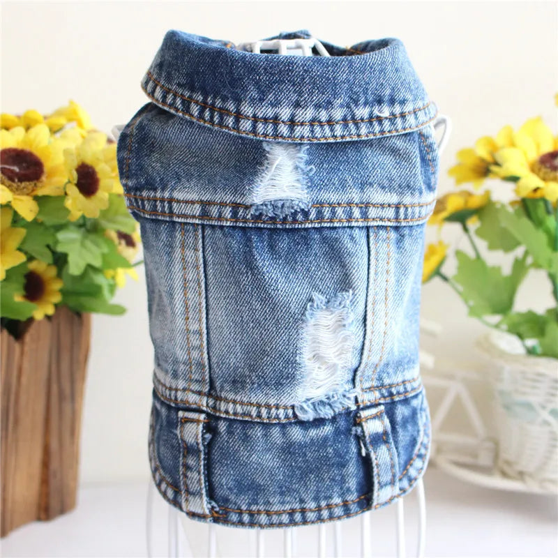 Casual Denim Cat Vest