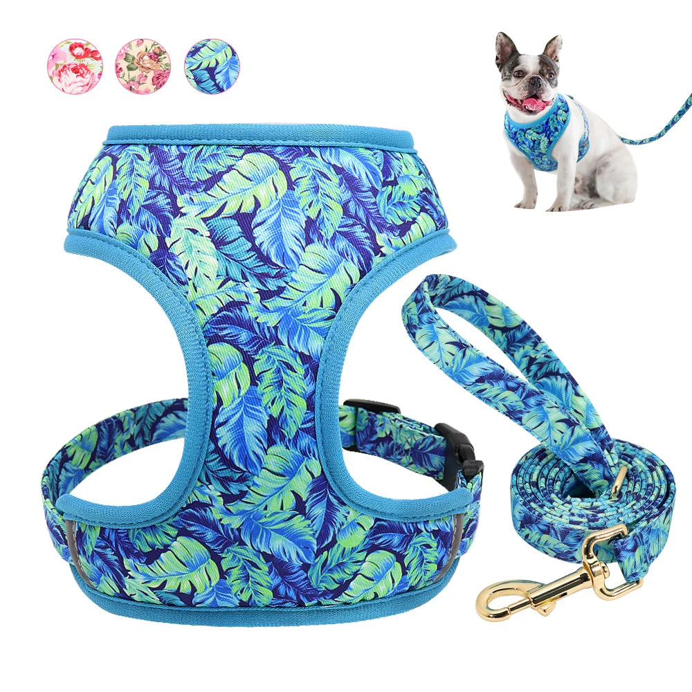 Breathable Floral Harness Set