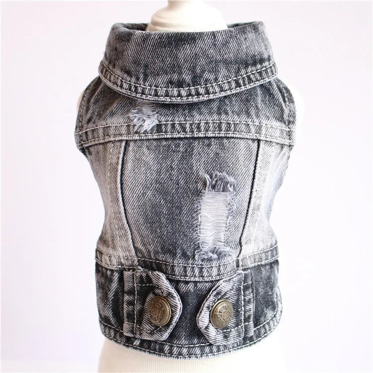 Casual Denim Cat Vest