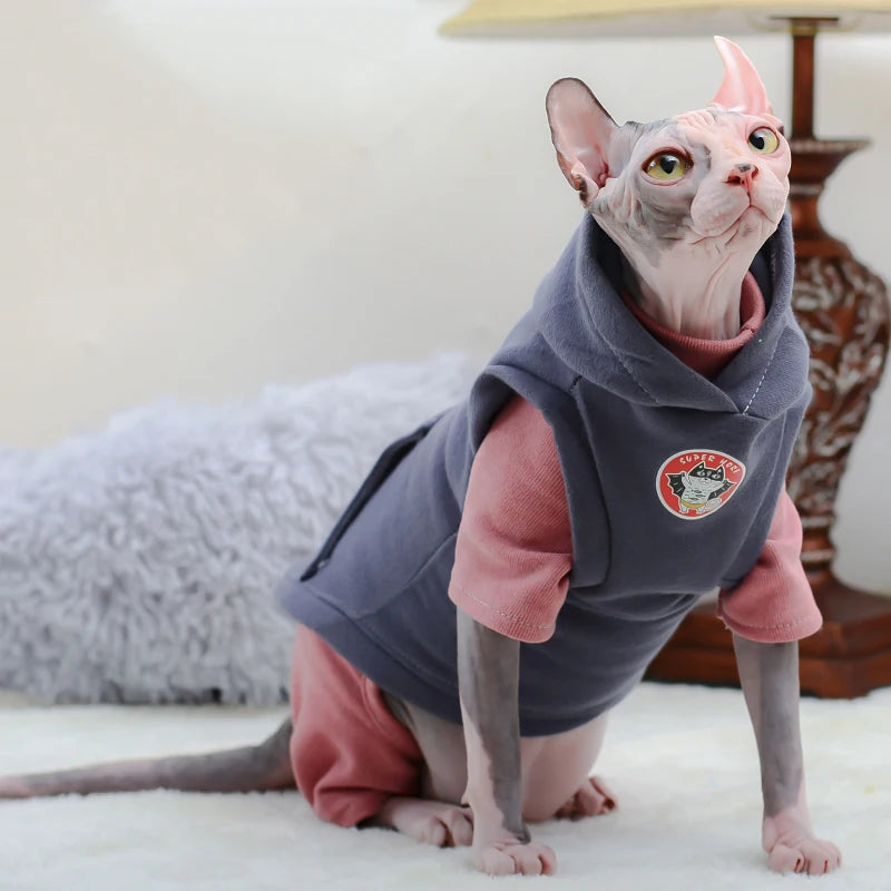 Sphynx Fleece Cat Hoodie