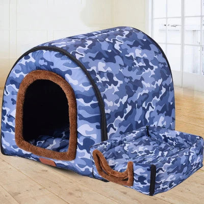 Foldable Coral Fleece Kennel