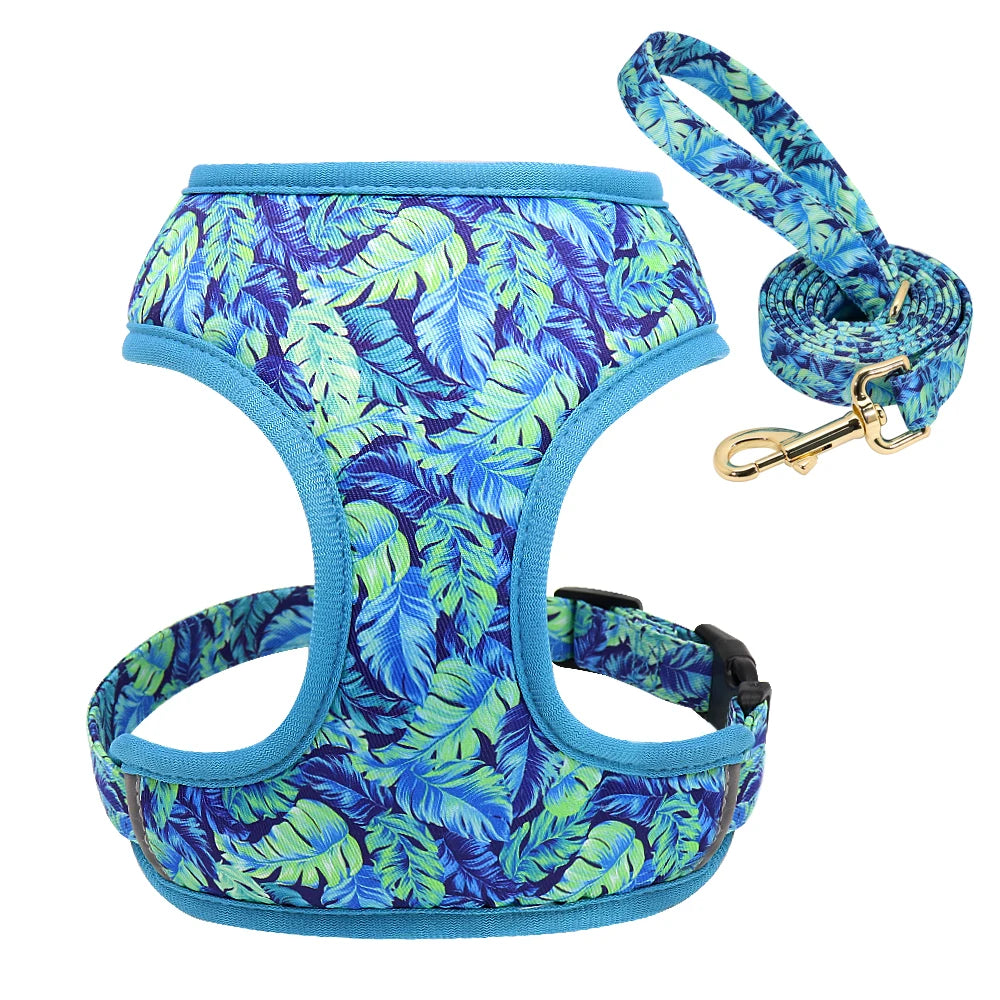 Breathable Floral Harness Set