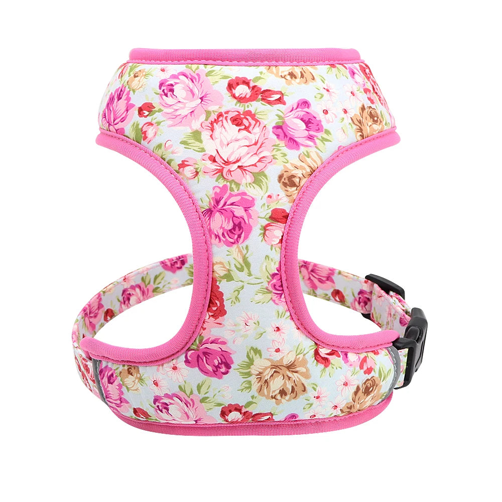 Breathable Floral Harness Set