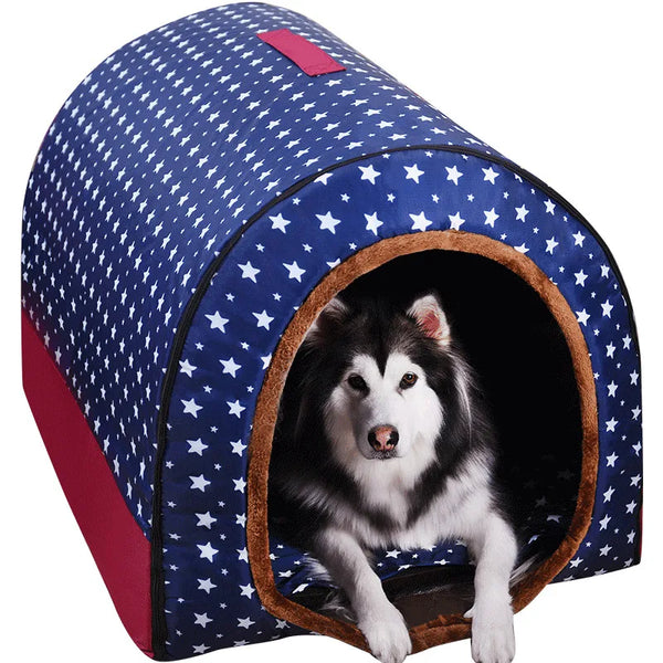 Foldable Coral Fleece Kennel