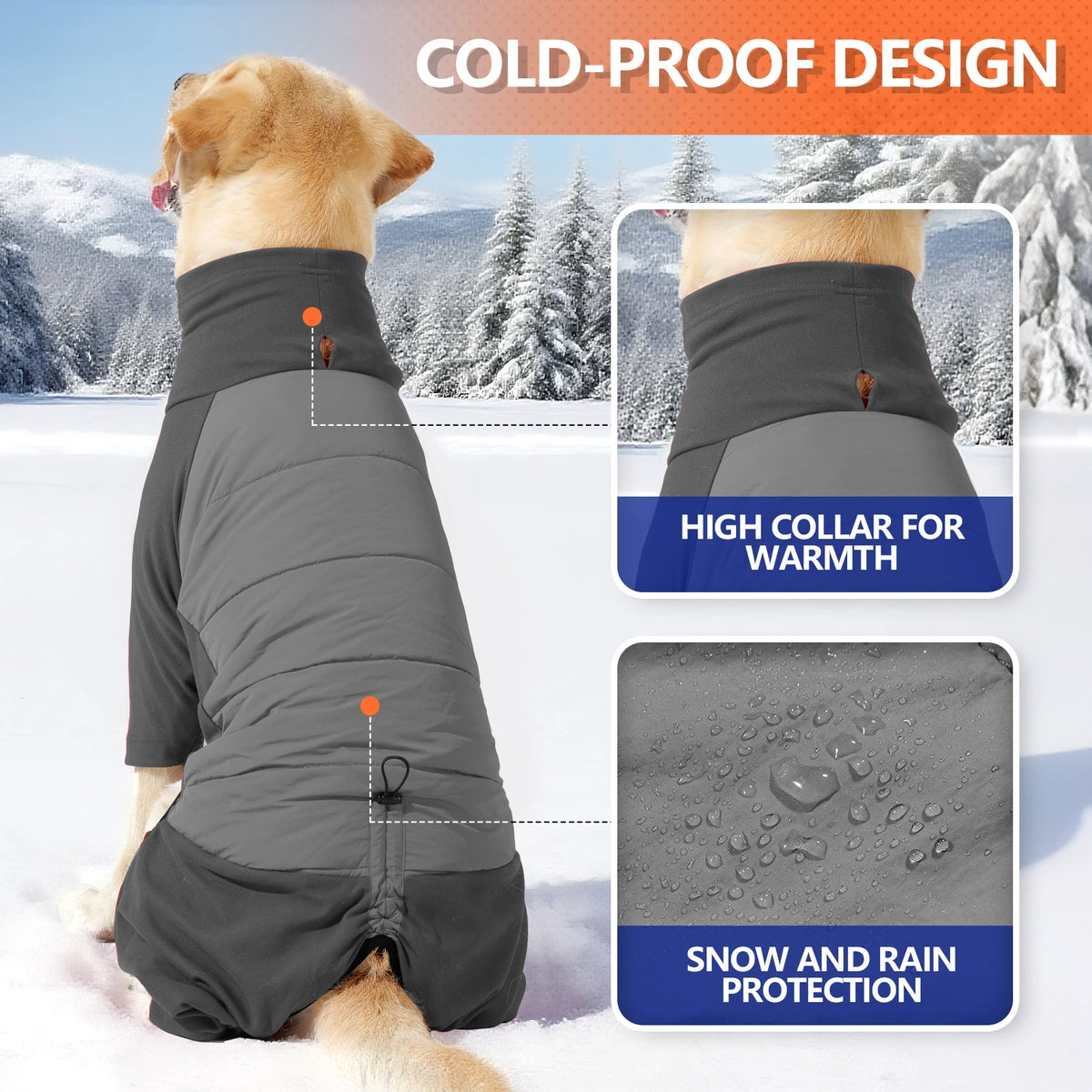 Windproof Fullbody Dog Coat