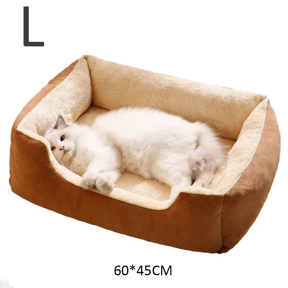 Breathable Plush Cat Bed