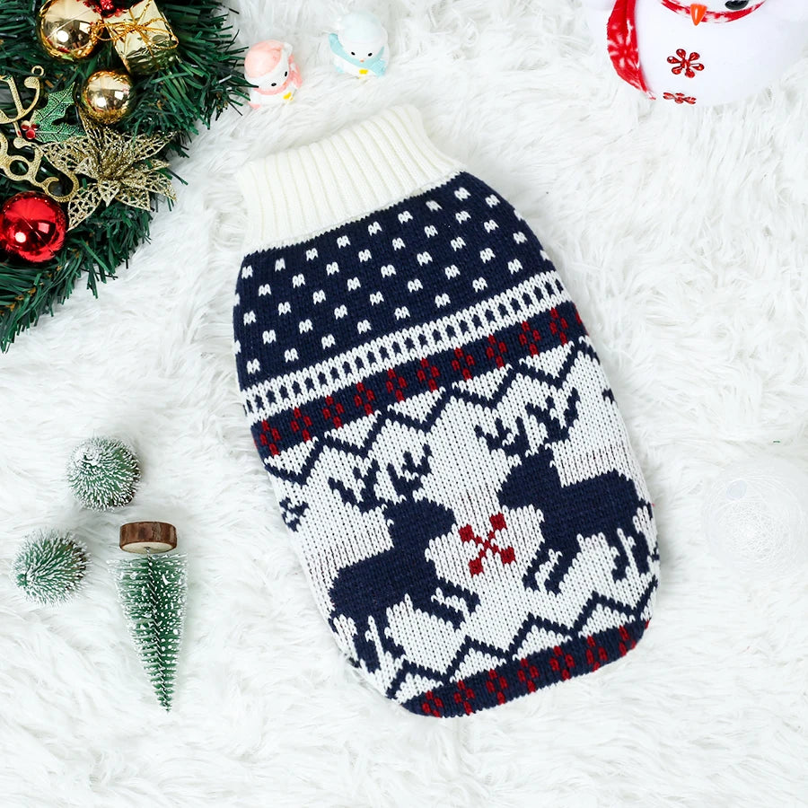 Festive Wool Dog Sweater