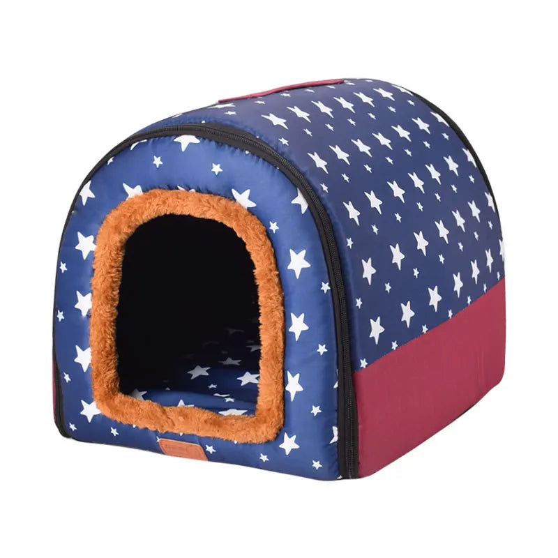 Foldable Coral Fleece Kennel
