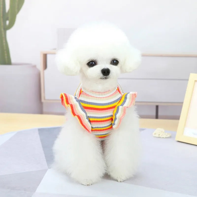 Ruffle Striped Pet Dress
