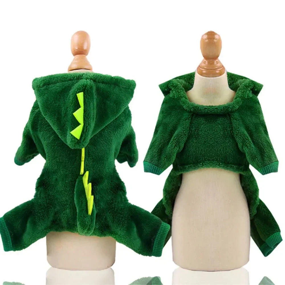 Dinosaur Fleece Pet Hoodie
