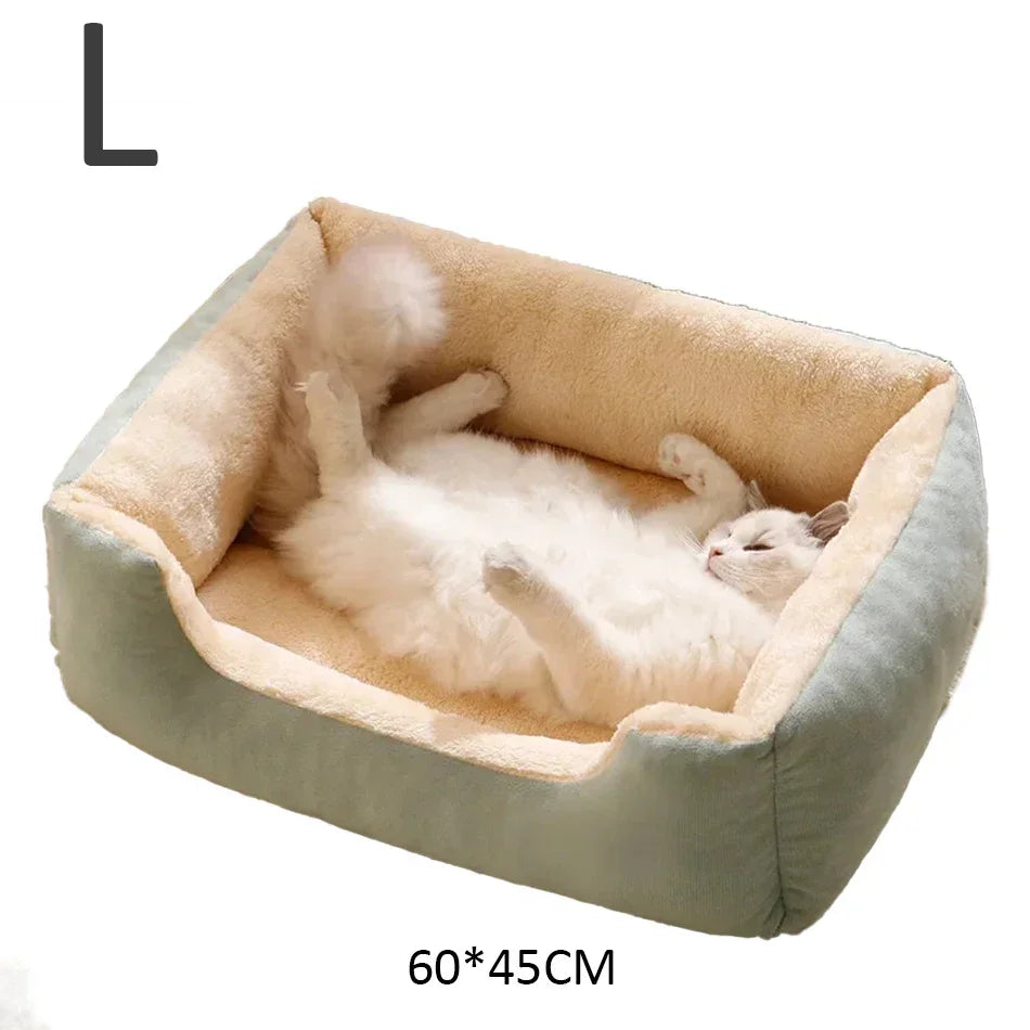 Breathable Plush Cat Bed