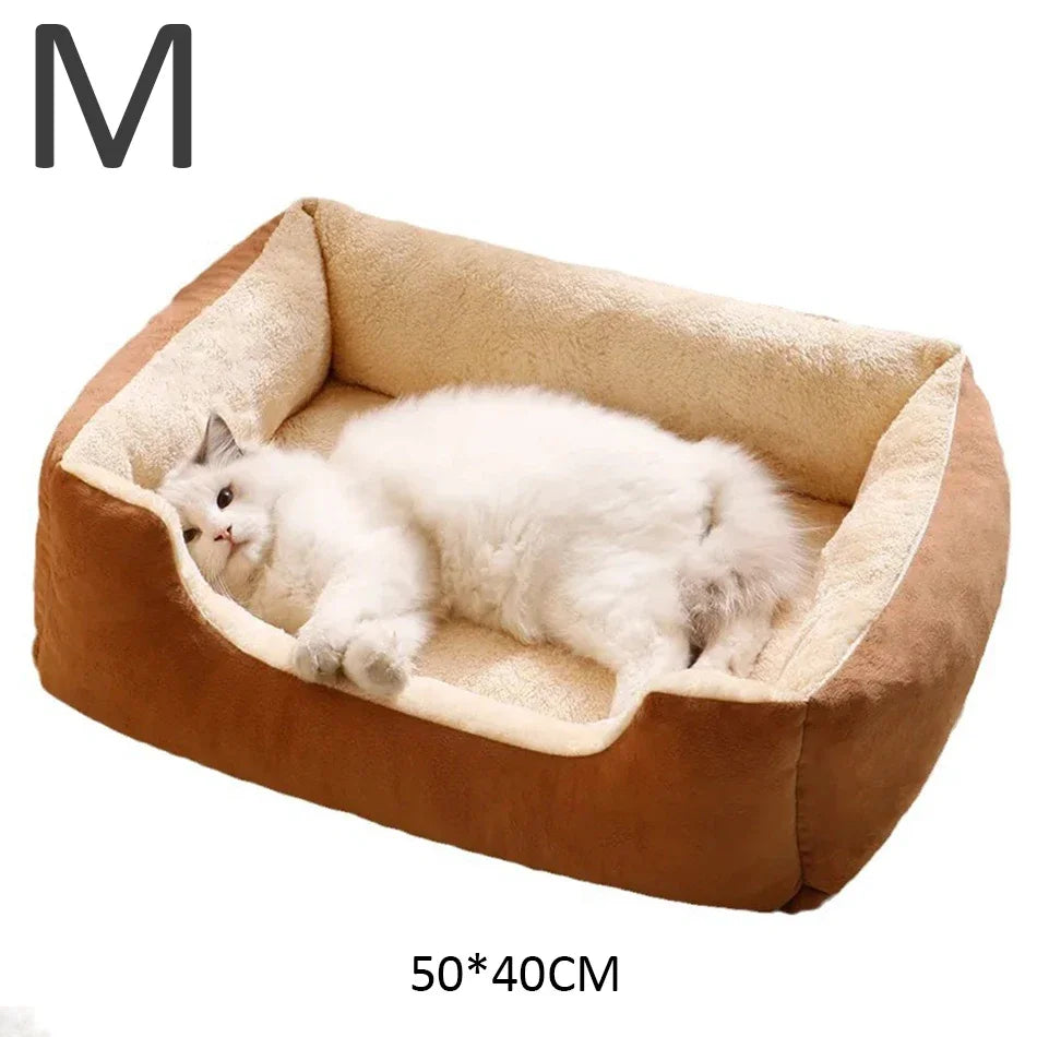 Breathable Plush Cat Bed