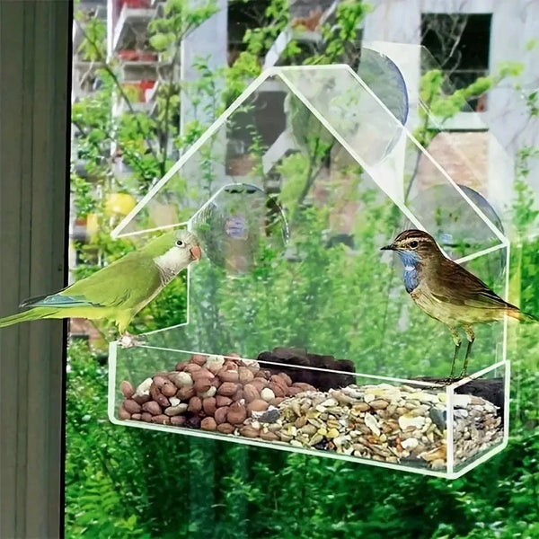 Acrylic Suction Window Bird Feeder
