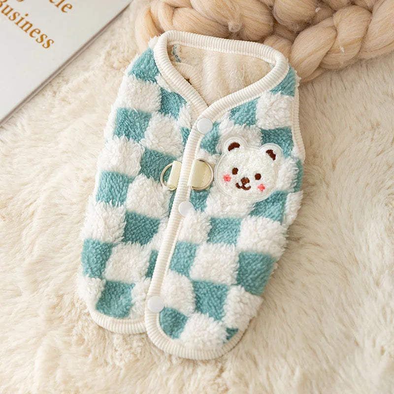 Bear Print Plush Sweater