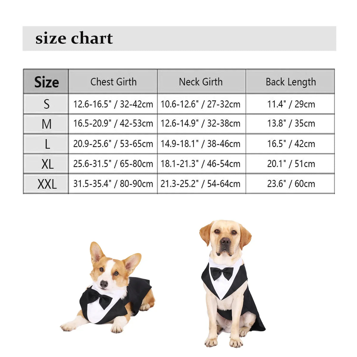 Formal Dog Tuxedo Shirt