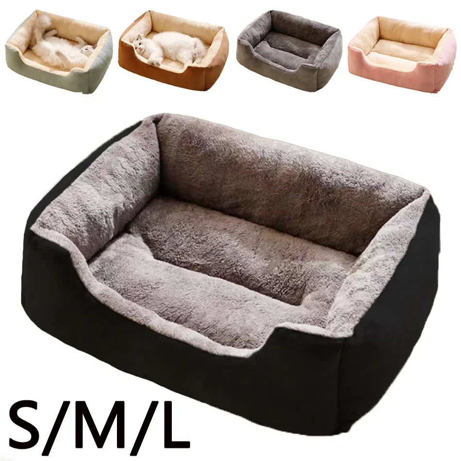 Breathable Plush Cat Bed