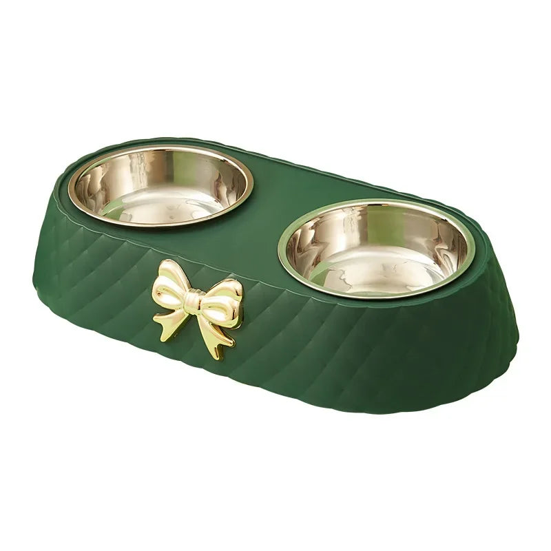 Bowtie Double Pet Feeding Bowl