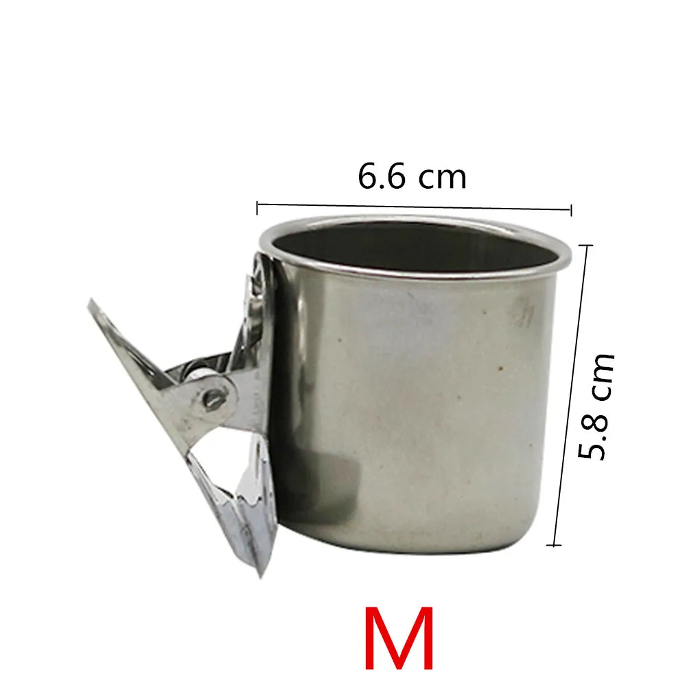 Stainless Steel Bird Feeding Cups