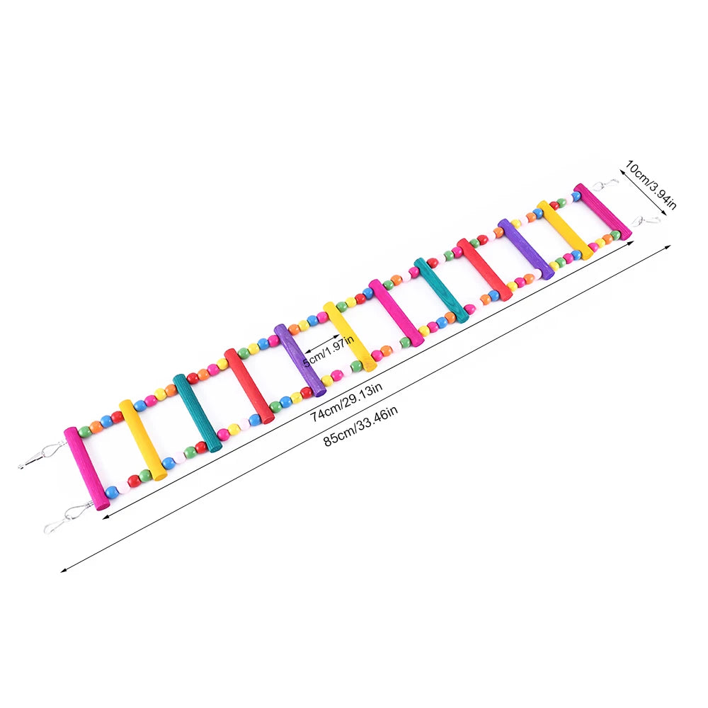 Colorful 12-Step Bird Ladder
