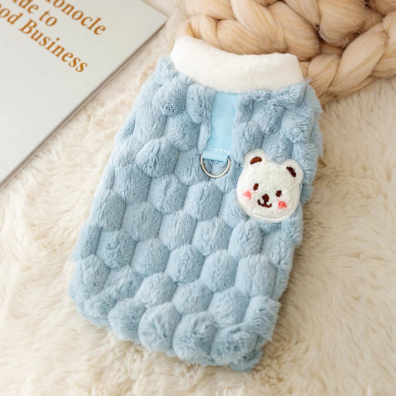 Bear Print Plush Sweater