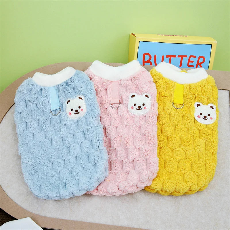 Bear Print Plush Sweater