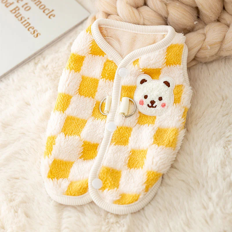 Bear Print Plush Sweater