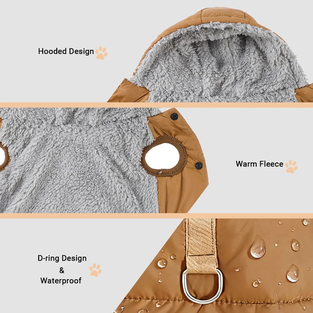 Windproof Fleece Pet Hoodie
