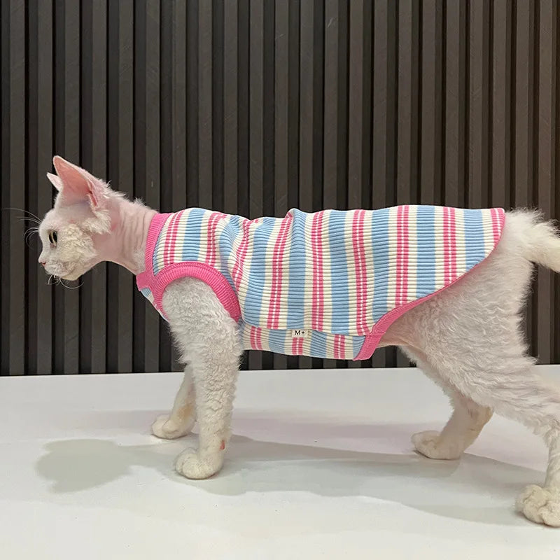 Striped Stretch Cat Tank