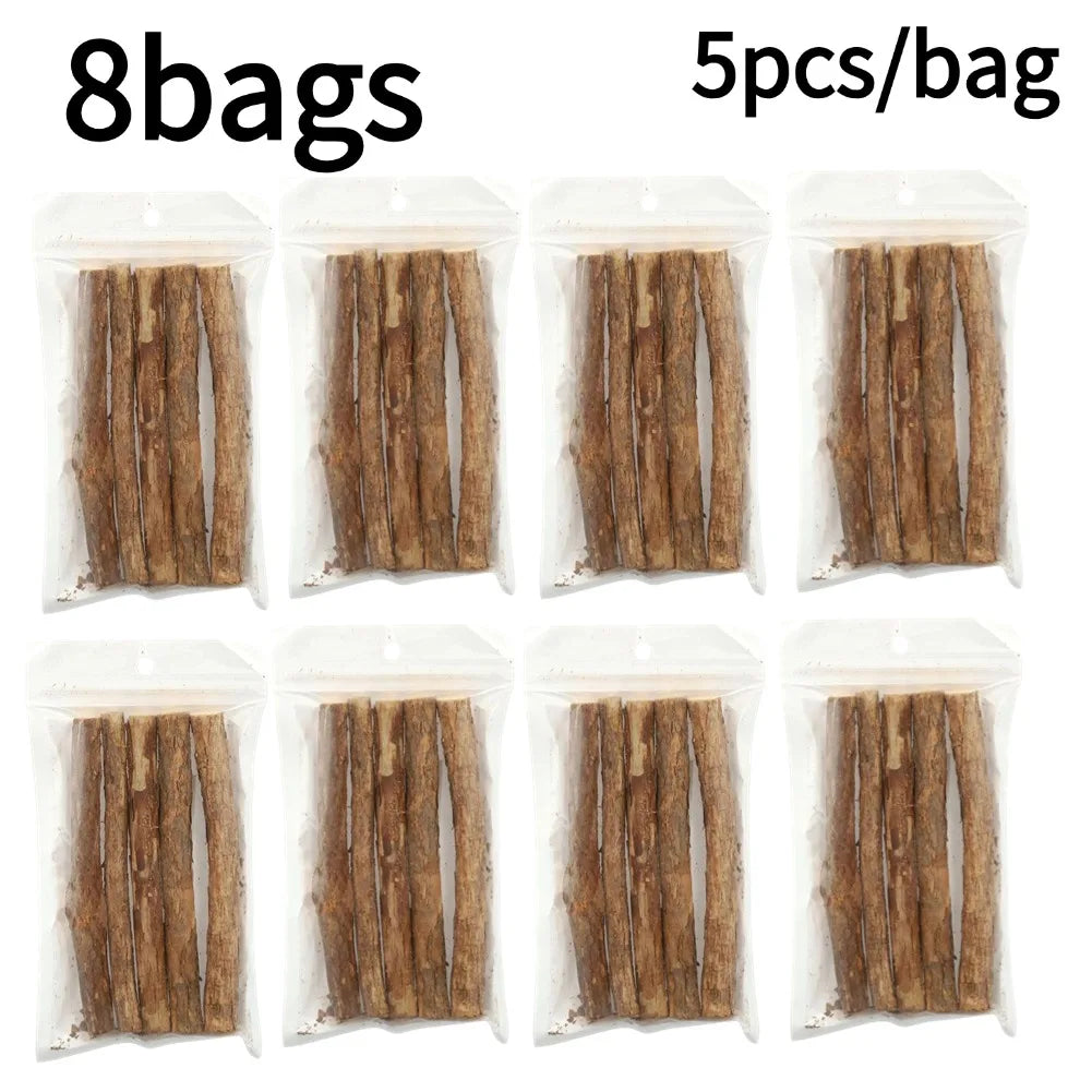 Natural Wood Catnip Chew Sticks