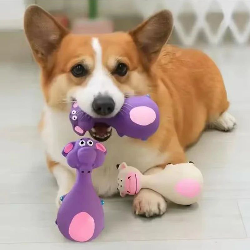 Squeaky Rubber Animal Chew