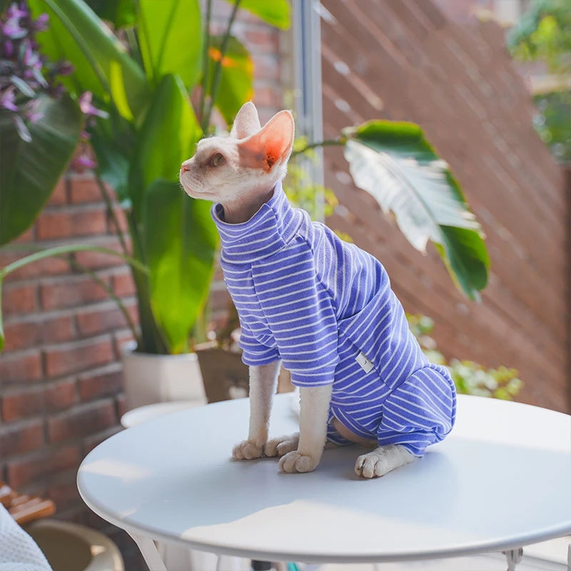 Striped Sphynx Cotton Jumpsuit