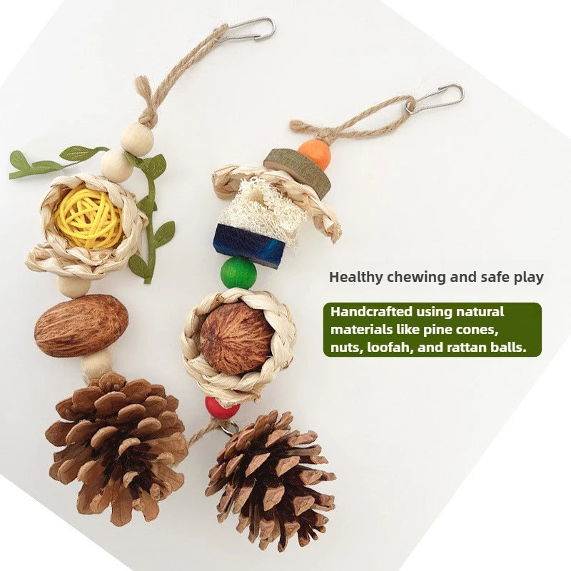 Pinecone Rope Bird Chew Toy