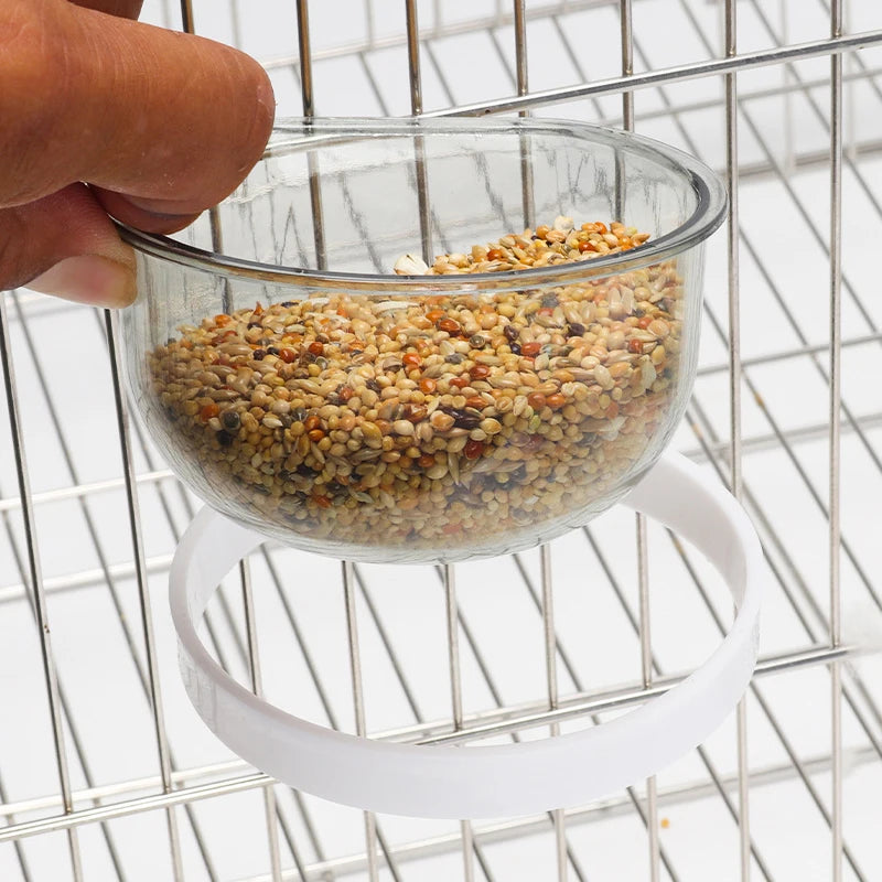 Transparent Bird Cage Feeder