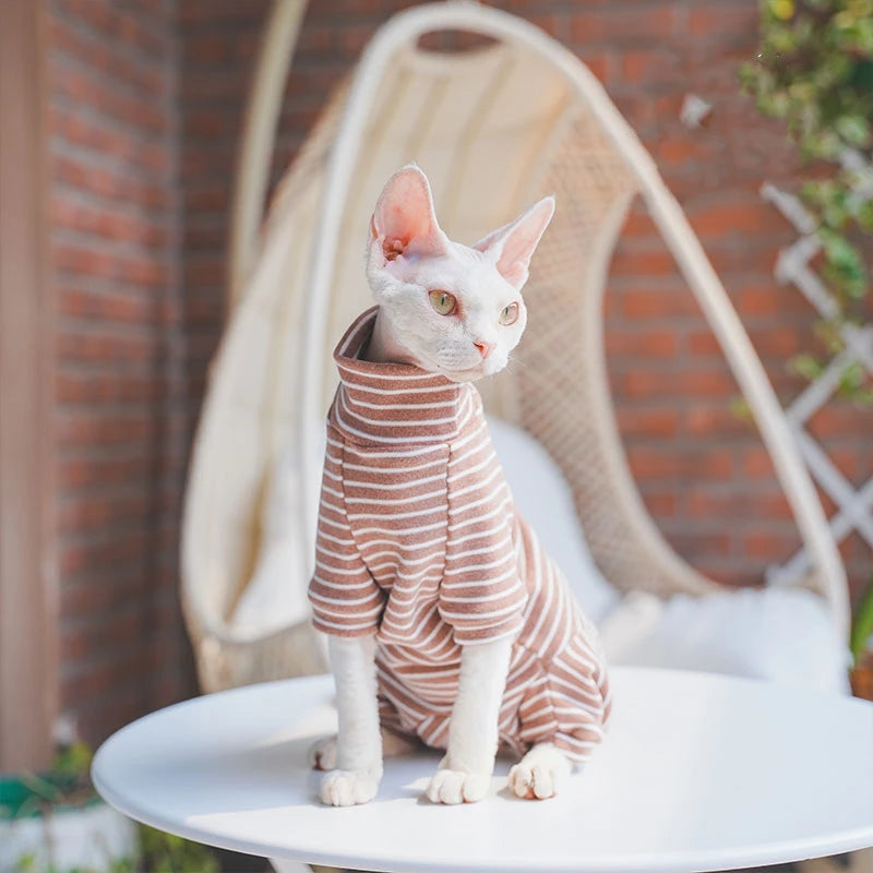 Striped Sphynx Cotton Jumpsuit