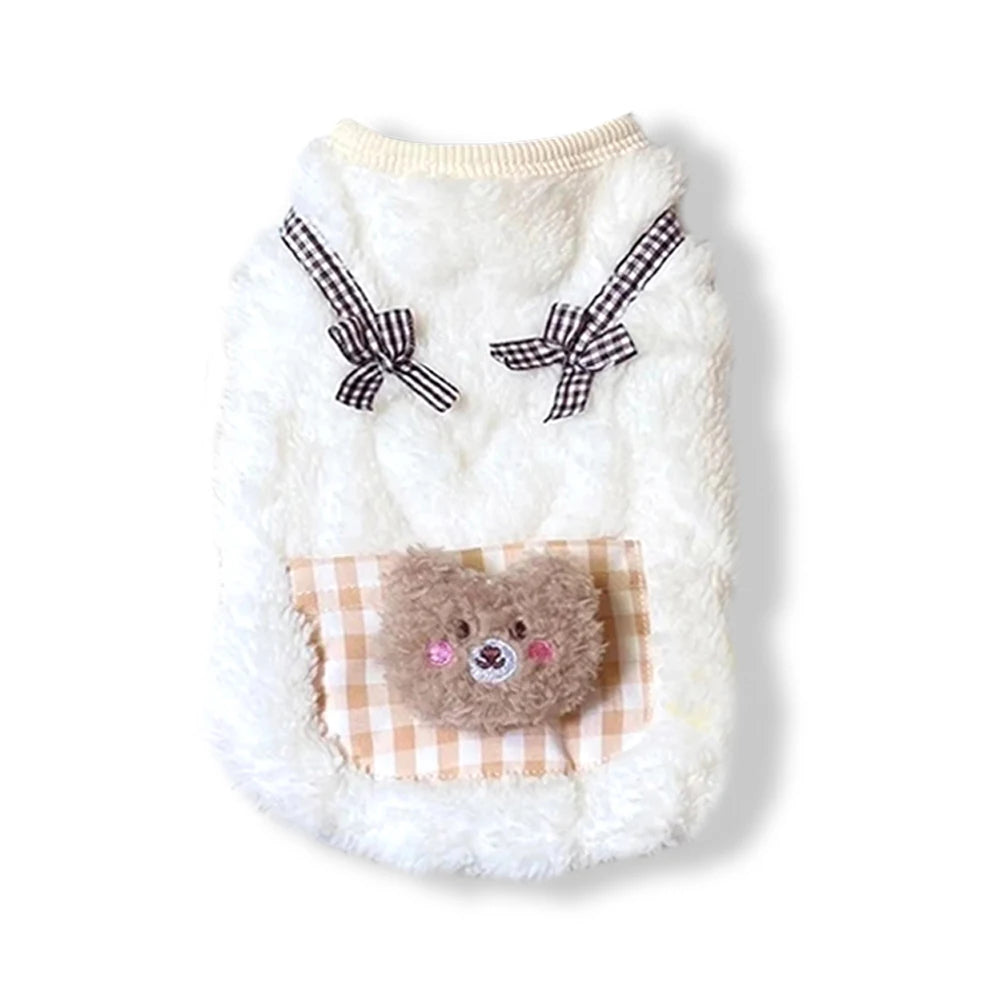 Plush Plaid Cat Vest