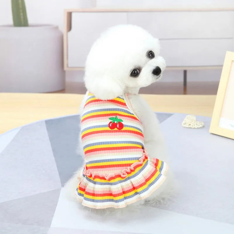 Ruffle Striped Pet Dress