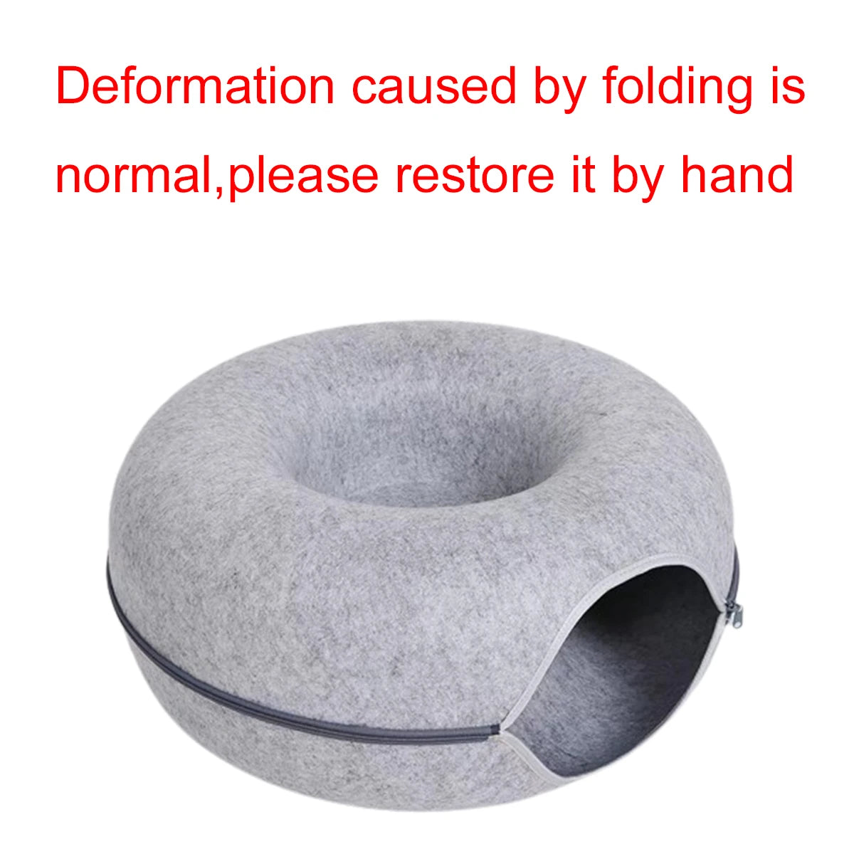 Felt Donut Cat Tunnel
