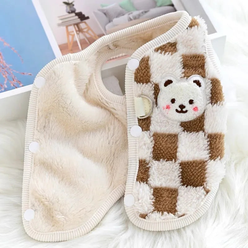 Bear Print Plush Sweater